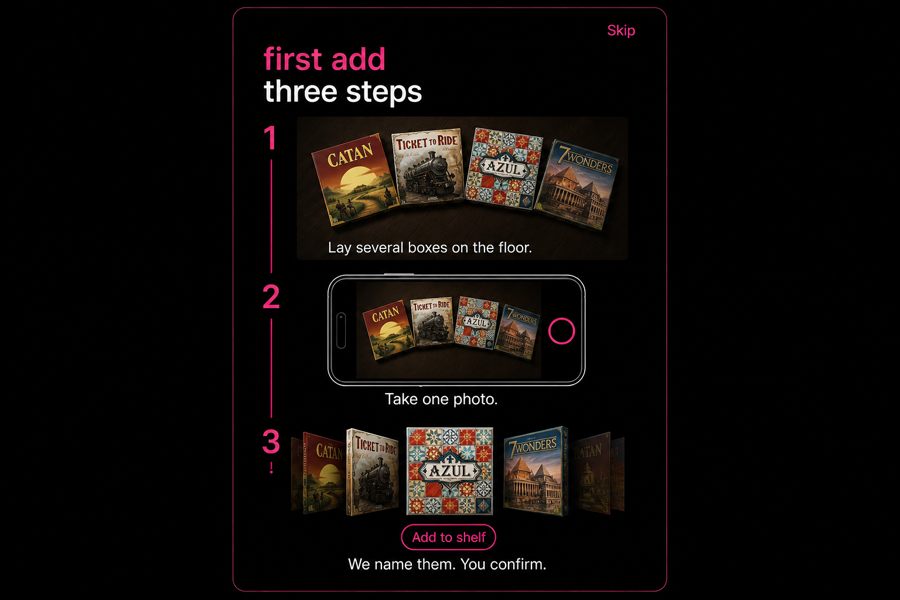 First add, three steps